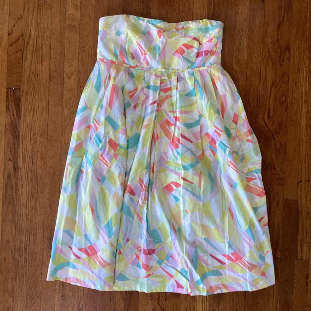 Multi-colored Strapless Sundress